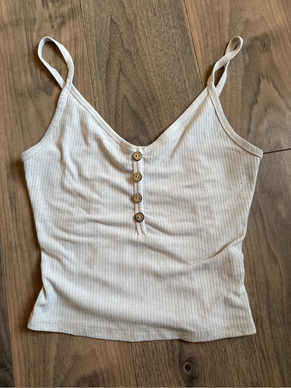 White Ribbed Cami